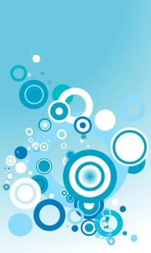 Blue retro circles Stock Illustration