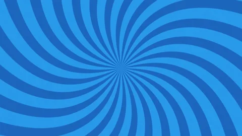 Blue Retro Spiral Sunburst Loop - HD Video Vídeo Stock 339247767