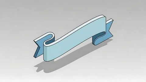 Blue ribbon banner Stock Illustration