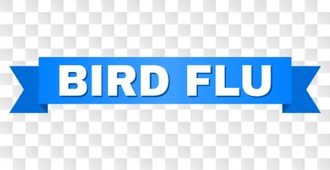 Blue Ribbon with BIRD FLU Caption Stock Illustration