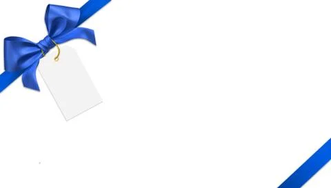 Blue ribbon bow Illustration