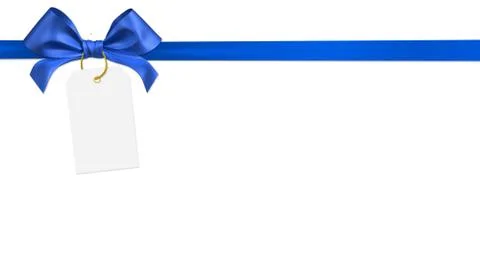 Blue ribbon bow Stock-Illustration