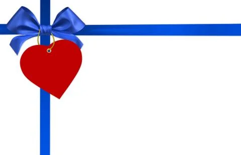 Blue ribbon bow Illustration