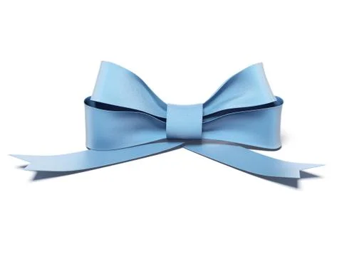 Blue ribbon with bow Stockillustratie