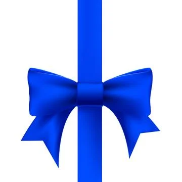Blue ribbon with a bow Stock-Illustration