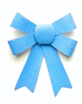 Blue Ribbon Bow Stock Photos