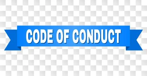 Blue Ribbon with CODE OF CONDUCT Title Illustrazione stock