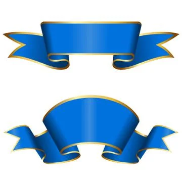 Blue ribbon collection Stock Illustration