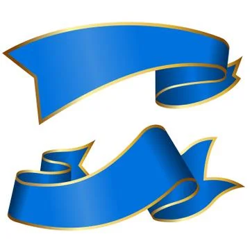 Blue ribbon collection Stock Illustration