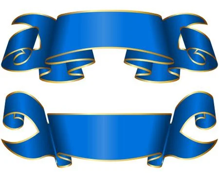 Blue ribbon collection Stock Illustration