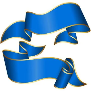 Blue ribbon collection Stock Illustration