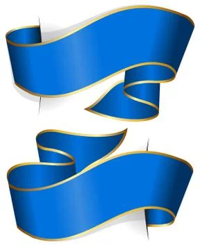 Blue ribbon collection Stock Illustration