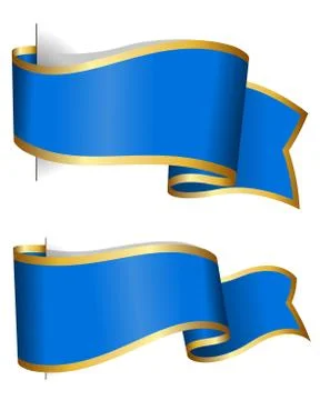 Blue ribbon collection Stock Illustration