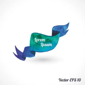Blue ribbon Stock Illustration