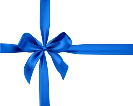 Blue ribbon isolated Stock Illustration