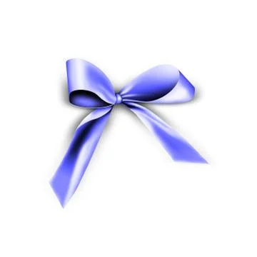 Blue ribbon with knot Illustrazione stock