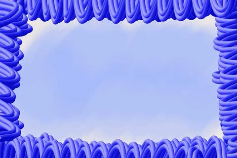 Blue Ribbon Loop Frame 库存插图