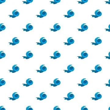 Blue ribbon scroll repeating seamless pattern background Illustrazione stock