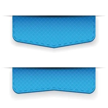 Blue ribbon set vector Stock Illustration