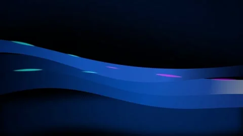 Blue ribbon wave glowing light streaks seamless loop motion background Stock Footage 343898610