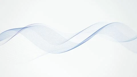 A blue ribbon wave pattern flows in a seamless loop Stock Footage 341486607