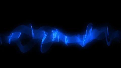 Blue Ribbon Wavy Motion Stock Footage 87959441