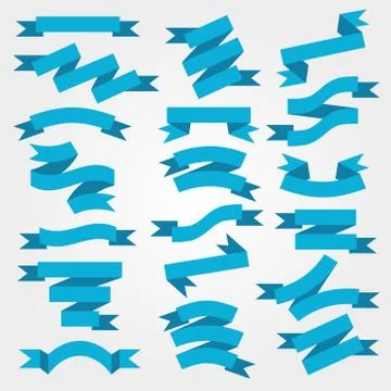 Blue ribbons Stock Illustration