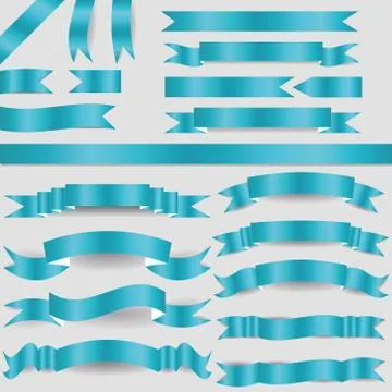 Blue ribbons Stock Illustration