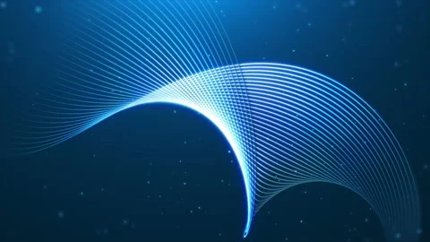 Blue Ribbons Loopable Stock Footage 95200864