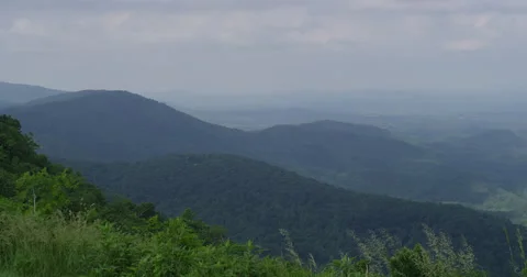 Blue Ride Mountain View Stock Footage 51022873