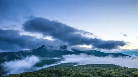 Blue Ridge Mountain Sunrise Stock Footage
