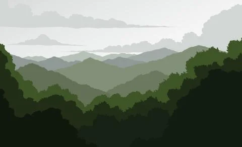 Blue Ridge Mountains Illustrazione stock