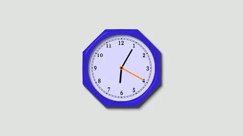 Blue rim counting down clock isolated Stock Illustration