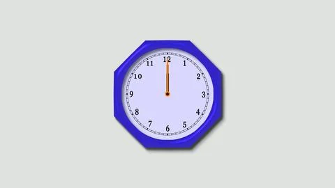 Blue rim counting down clock isolated Stock Illustration