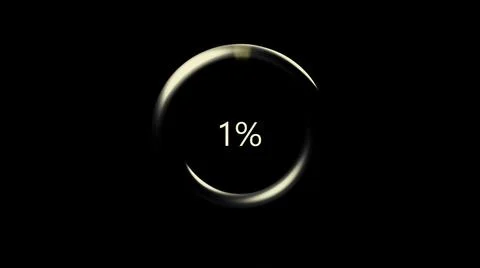 Blue ring with the countdown from 100 to 0 isolated on a black background Stock Illustration