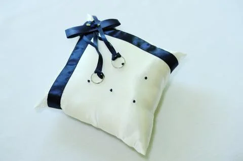 Blue ring cushion Stock Photos