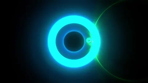 Blue Ring Glitch Tunnel Loop Stock Footage 326729899