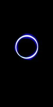 Blue Ring light with black background. Stock Photos