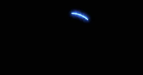 Blue ring of lightning, energy neon on a black background. Abstract energy Stock Footage 170907314
