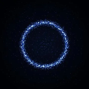 Blue ring made of stars Stock Illustration