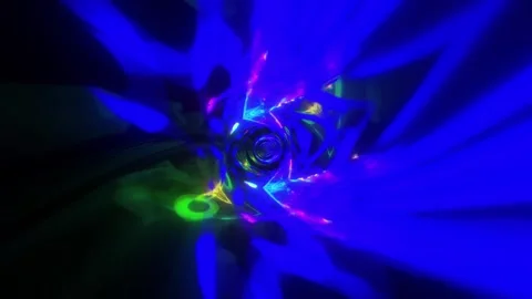 Blue Ring Tunnel VJ Loop Stock Footage 329993382