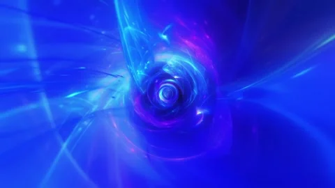 Blue Ring Tunnel VJ Loop Stock Footage 329997092