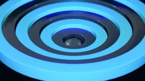 Blue Rings - Professional VJ Background Loop Stock Footage