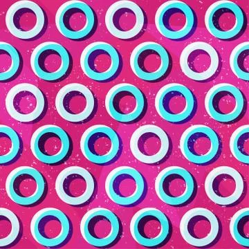 Blue rings seamless pattern. Stock Illustration