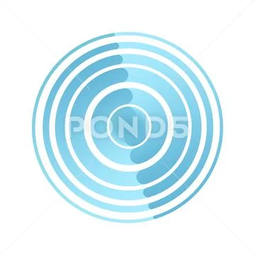 Blue rings. Sound wave wallpaper. Radio station signal. Circle spin ...