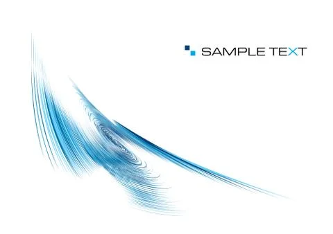 Blue ripple with copy space, vector illustration Stock Illustration