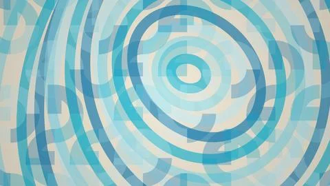 Blue ripple pattern with concentric circles in water Stock Illustration