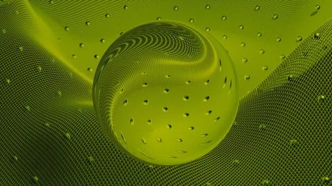 Blue ripple sphere liquid effect texture abstract background Stock Illustration