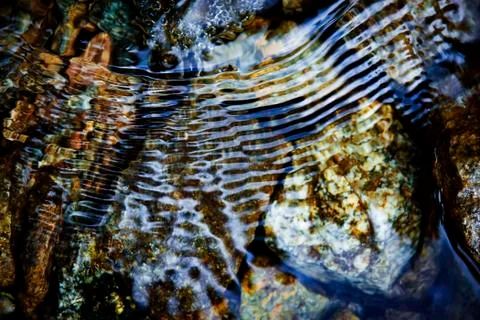 Blue ripples on the river Stock Photos