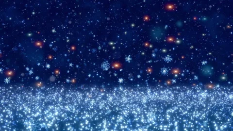 Blue Rising Snowflakes Stock Footage 257051314